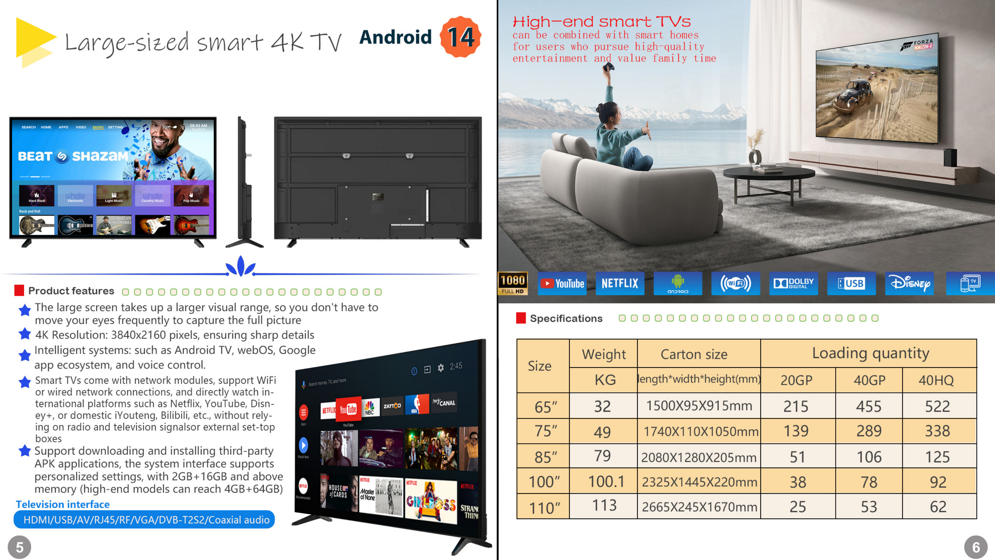 Large Smart 4K TV