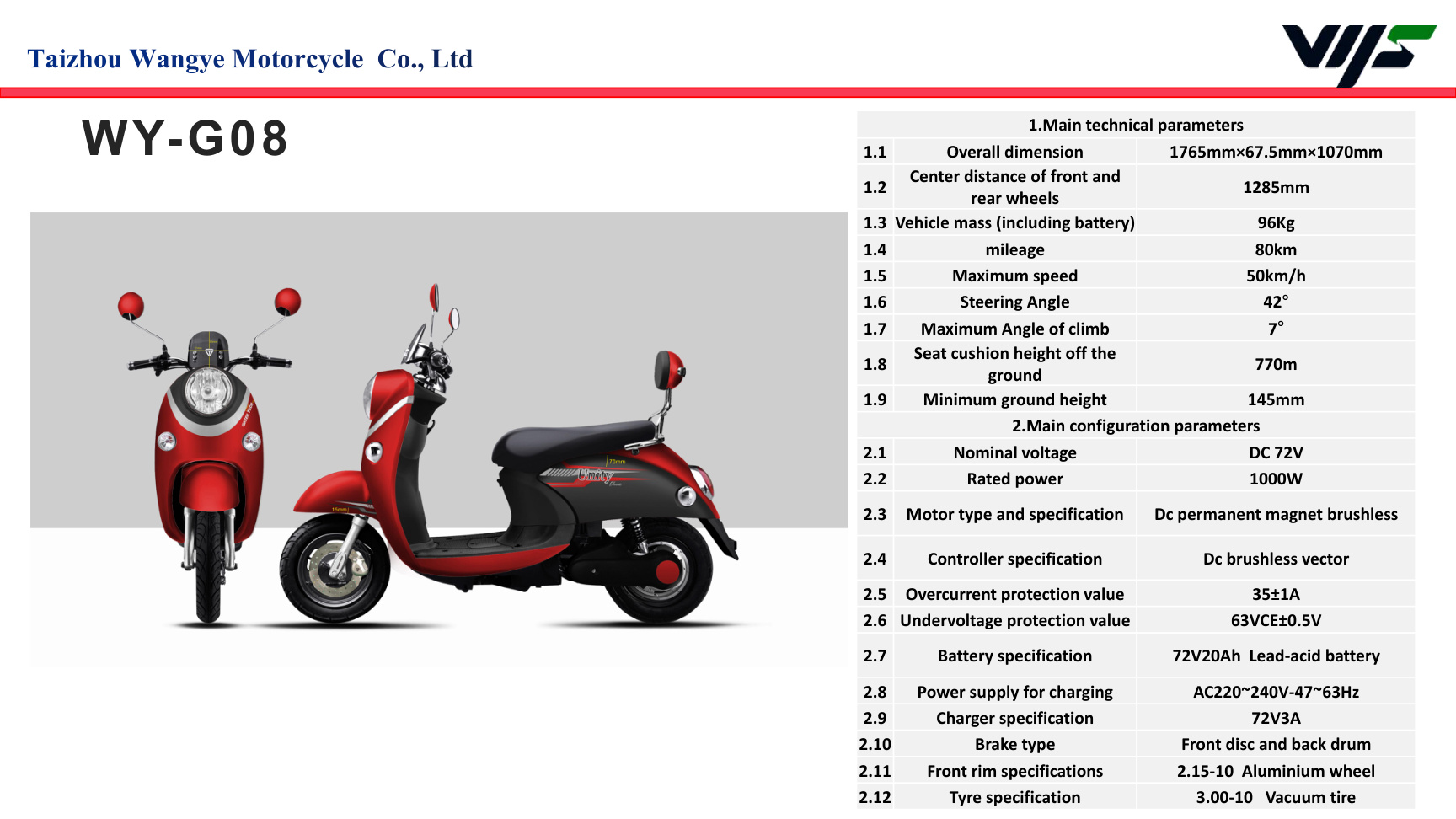 WY-G08 Electric Scooter