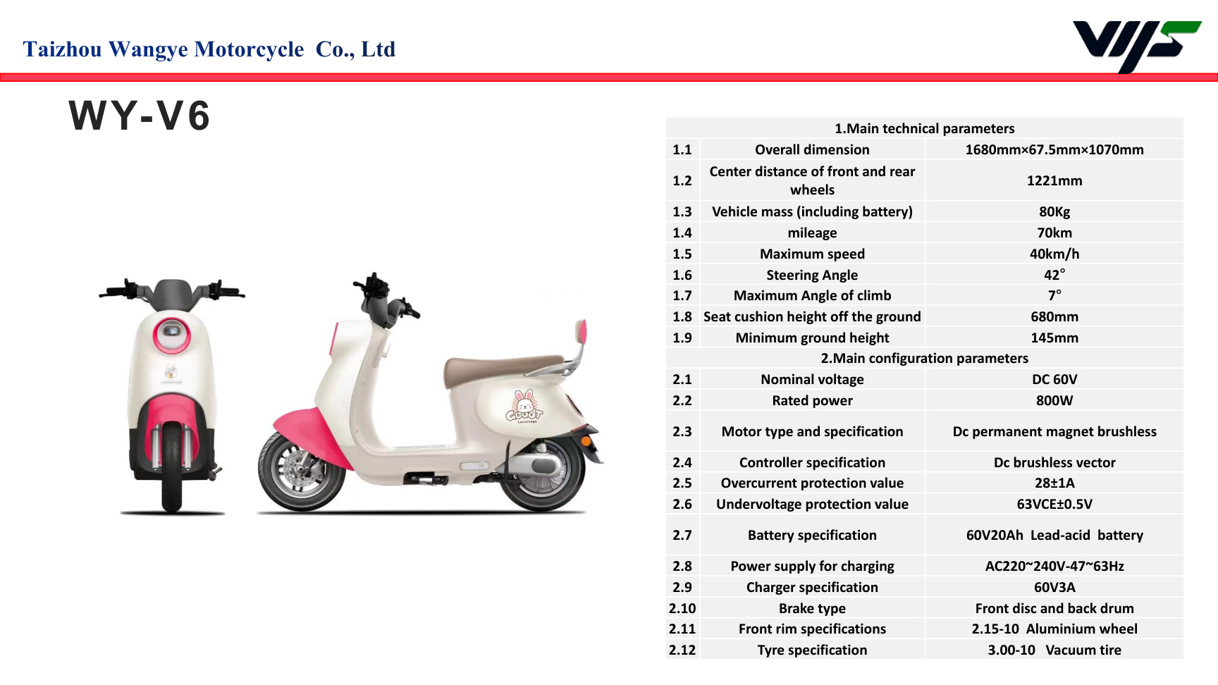 WY-V6 Electric Scooter